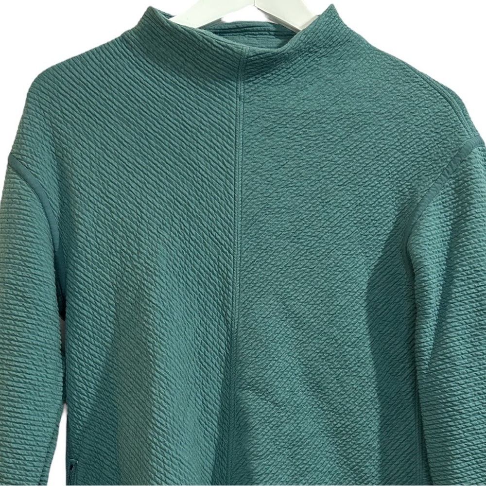 Lululemon On Repeat Mock Neck Pullover Sweater Green Smoke Size 4 - Picture 7 of 14